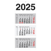  3-Monats-Wandkalender 2025, weiß/grau 
