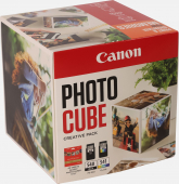  Original Canon PG-540+CL-541 Photo Cube Creative Pack + 13x13 cm Fotopapier 40 Blatt 5225 B 018 Tintenpatrone Multipack schwarz / color Cube weiss orange + Fotopapier PP-201 13x13cm 40 Blatt 