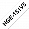  Original Brother HGe-151V5 DirectLabel schwarz auf Transparent Laminat 