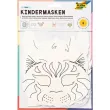  folia Bastelset Kindermasken Tiermotive 6 Stück, weiß 