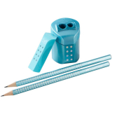  FABER-CASTELL GRIP Sparkle Bleistift-Set B 4-teilig ocean metallic 