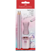  FABER-CASTELL GRIP Sparkle Bleistift-Set B 4-teilig rose metallic 