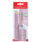  FABER-CASTELL GRIP 2001 Bleistift-Set B 5-teilig rose shadow 