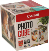  Original Canon PG-540+CL-541 Photo Cube Creative Pack + 13x13 cm Fotopapier 40 Blatt 5225 B 017 Tintenpatrone Multipack schwarz / color Cube weiss blau + Fotopapier PP-201 13x13cm 40 Blatt 