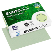  farbiges Kopierpapier Recyclingpapier Evercolor von Clairefontaine, DIN A4, 80 g/m², 500 Blatt, hellgrün 