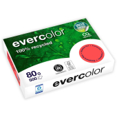  farbiges Kopierpapier Recyclingpapier Evercolor von Clairefontaine, DIN A4, 80 g/m², 500 Blatt, himbeerrot 