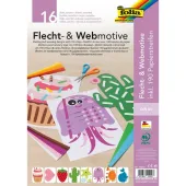  folia Bastelset Flecht- und Webemotive, mehrfarbig 