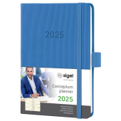  Taschenkalender Conceptum 2025 von Sigel, DIN A6, blau 