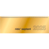  Tischquerkalender 2025 von rido idé, gold 